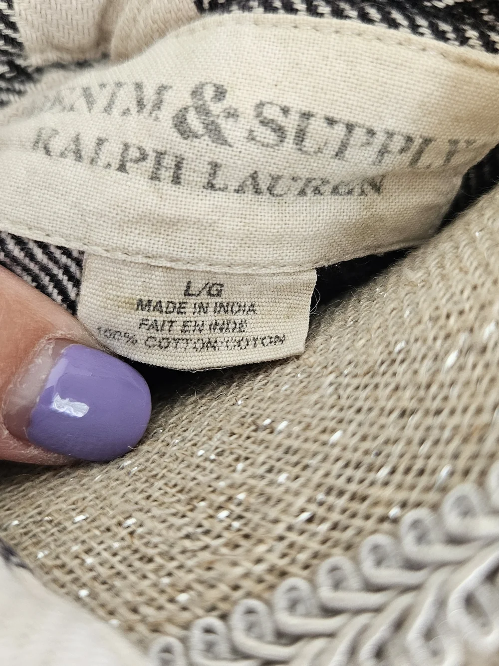 Ralph Lauren Denim & Supply Black and White Plaid Shirt - Picture 5 of 5